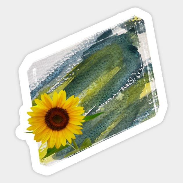 Spring Musings - Sunflower 1 Sticker by Musings Home Decor